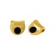 Enameled Zamak Charm Semicircle 10.3x9.8mm Ø2mm