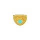 Enameled Zamak Charm Semicircle 14.6x11.8mm Ø1.6mm