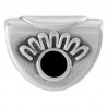 Plaqué argent antique 999°/5 µm/noir