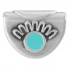 Plaqué argent antique 999° / 5 µm / Turquoise