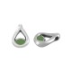 Enameled Zamak Charm Teardrop 7.4x9mm Ø1.7mm
