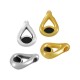 Enameled Zamak Charm Teardrop 7.4x9mm Ø1.7mm
