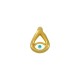 Enameled Zamak Charm Teardrop with Evil Eye 7.4x9mm Ø1.7mm