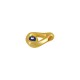 Enameled Zamak Charm Teardrop with Evil Eye 7.4x9mm Ø1.7mm