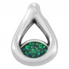 Plaqué argent antique 999° / 5 µm / bleu ciel pailleté