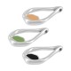Enameled Zamak Charm Teardrop 16x26.3mm Ø2.2mm