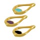 Enameled Zamak Charm Teardrop 16x26.3mm Ø2.2mm