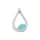 Ciondolo a Goccia in Zama Smaltata con Occhio Malvagio 16X26.3 mm Ø2.2 mm