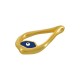 Colgante de Zamak Esmaltado en Forma de Lágrima con ojo Turco 16 x 26,3 mm Ø 2,2 mmφ