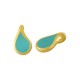 Enameled Zamak Charm Teardrop 7.7x12.5mm Ø2.3mm