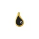 Enameled Zamak Charm Teardrop with Evil Eye 7.7x12.5mm Ø2.3mm