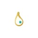 Enameled Zamak Charm Teardrop with Evil Eye 7.7x12.5mm Ø2.3mm