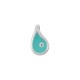 Enameled Zamak Charm Teardrop with Evil Eye 7.7x12.5mm Ø2.3mm