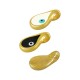Enameled Zamak Charm Teardrop with Evil Eye 7.7x12.5mm Ø2.3mm