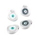 Colgante de Zamak Esmaltado en Forma de Lágrima con ojo Turco 11,2 x 13,6 mm Ø 2 mmφ