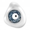 999° Silver Antique Plated/ 5µm/ Glitter Blue/ White/ Black