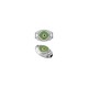 Enameled Zamak Tube with Rhombus Evil Eye 12.3x8mm Ø2.1mm