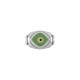 Enameled Zamak Tube with Rhombus Evil Eye 12.3x8mm Ø2.1mm