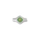 Enameled Zamak Tube Rhombus with Evil Eye 15x9.2mm Ø1.7mm