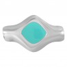 999° Silver Antique Plated/ 5µm/ Turquoise