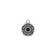 Enameled Zamak Charm Round with Meander 11.4mm