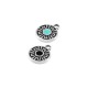 Enameled Zamak Charm Round with Meander 11.4mm