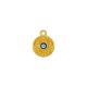 Charm rond en Zamak Émaillé avec œil Maléfique et Motif Méandre 11.4 mm