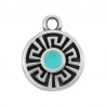 999° Silver Antique Plated/ 5µm/ Turquoise