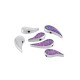 Cœur Coulissant en Zamak Émaillé 21 x 24.5 mm Ø 2 mm (2 Pièces/Set)