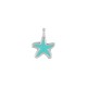 Enameled Zamak Charm Starfish 8mm Ø1.6mm