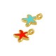 Enameled Zamak Charm Starfish 8mm Ø1.6mm