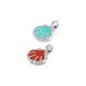 Enameled Zamak Charm Shell 7mm Ø1.6mm