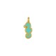 Enameled Zamak Charm Seahorse 5x10mm Ø1.6mm