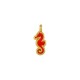 Ciondolo in Zama Smaltata a Forma di Cavalluccio Marino 5X10 mm Ø1.6 mm
