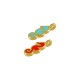 Charm en Zamak Émaillé en Forme D'Hippocampe 5 x 10 mm Ø 1.6 mm