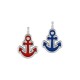 Enameled Zamak Charm Anchor 9x10mm Ø1.6mm