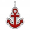 Argent antique plaqué 999° / 5 µm / Rouge fluo