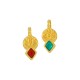 Enameled Zamak Charm Geometric 6x10mm Ø1.7mm