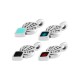 Enameled Zamak Charm Geometric 6x10mm Ø1.7mm