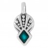 Placcato argento antico 999° / 5µm / Turchese trasparente