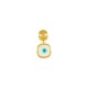 Enameled Zamak Charm Square with Evil Eye 7x14mm Ø2.2mm