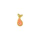 Enameled Zamak Charm Fish with Evil Eye ~5x10mm Ø1.5mm