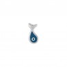 999° Silver Antique Plated/ 5µm/ Cerulean/ White/ Black