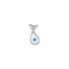 999° Silver Antique Plated/ 5µm/ White/ Turquoise/ Black