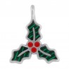 Plaqué argent antique 999° / 5 µm / vert / rouge