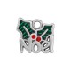 Enameled Zamak Charm "NOEL" with Mistletoe14mm