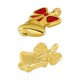 Ciondolo in Zama Smaltata a Forma di Campana con Fiocco 13X18Mm Ø1.5Mm