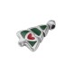 Enameled Zamak Charm Christmas Tree & Heart 12x20mm Ø1.8mm