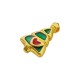 Enameled Zamak Charm Christmas Tree & Heart 12x20mm Ø1.8mm