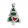 999° Silver Antique Plated/ 5µm/ Green/ Red